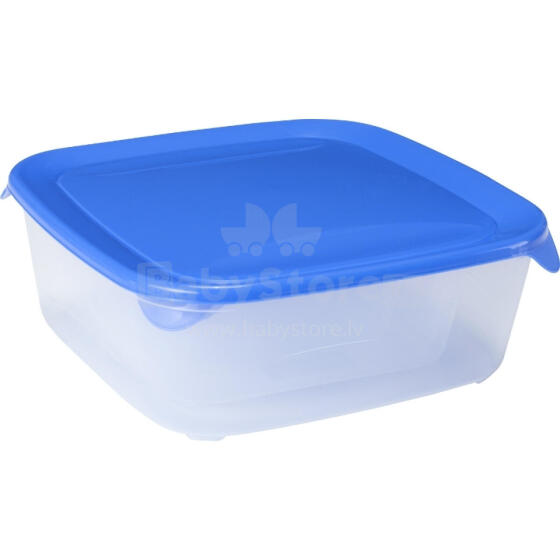 Set of 4 food containers rectangle 0,8+1,7+2,9+0,5L Fresh&amp;amp;Go blue