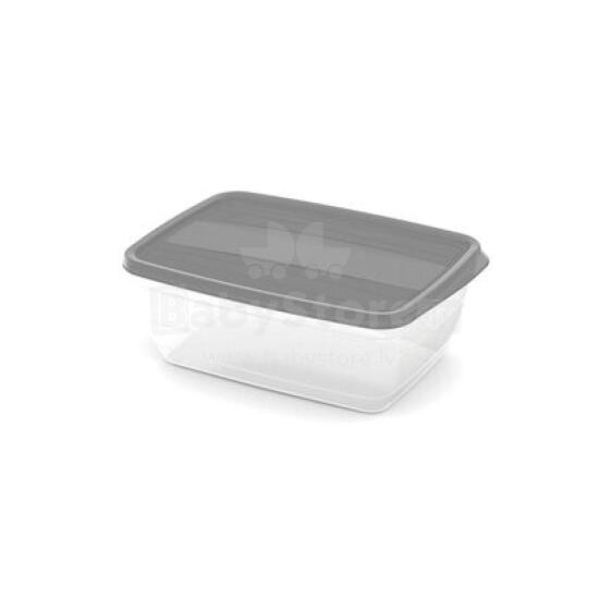 Food container rectangular 4L Vedo transparent grey