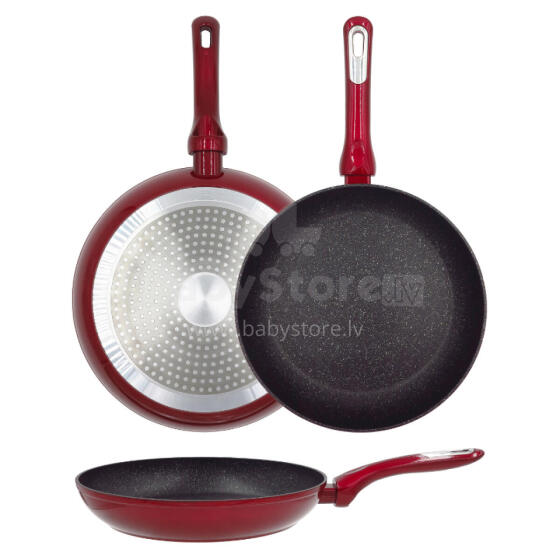 Cosmo frying pan &Oslash;28cm induction red with guard