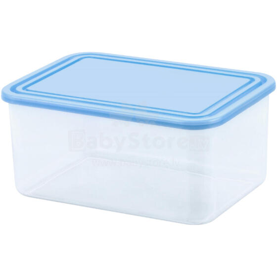 Food container rectangle 2L transparent/blue