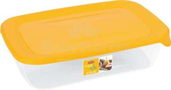 Food container rectangle 1L Fresh&amp;amp;Go yellow