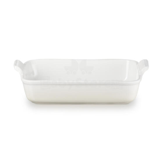 Le Creuset Rectangular Heritage Stoneware 32x24cm / 4L white