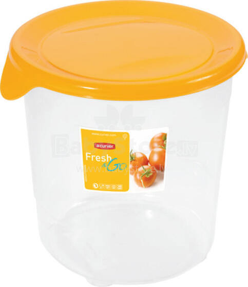 Food container round 1L Fresh&amp;amp;Go yellow