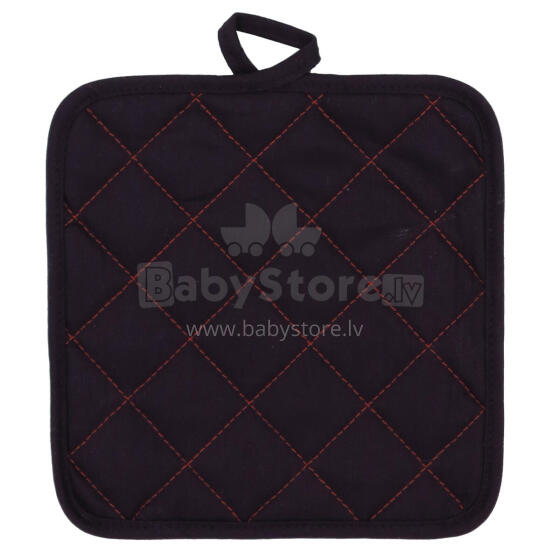 Heat-resistant tray XL 20x20cm black/red