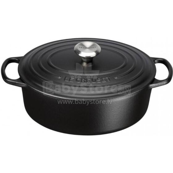 Le Creuset Čuguna katls ovāls 31cm / 6,3L matēts melns 