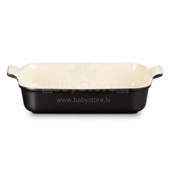 Le Creuset Rectangular Heritage Stoneware 32x24cm / 4L black