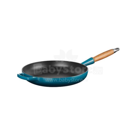 Le Creuset Ketaus keptuvė su medine rankena &Oslash;28cm mėlyna