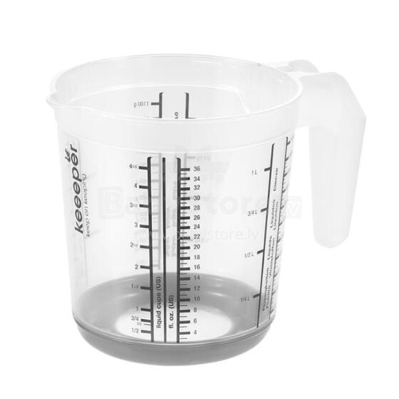 measuring jug with non-slip function 1L Massimo &Oslash;13,5x14cm transparent/grey