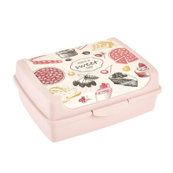 Toiduainete hoidmise konteiner click-box midi 1L Carla &amp;quot;Sweet day&amp;quot; 17x13x7cm roosa