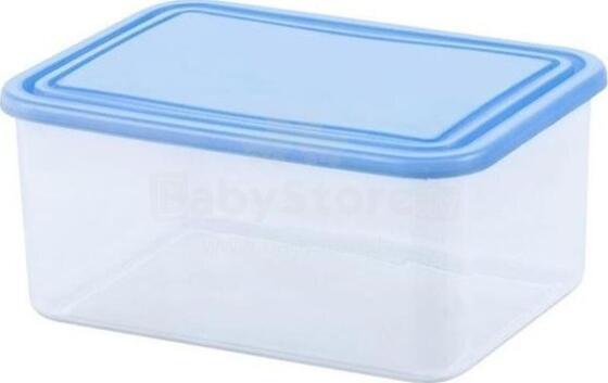 Food container rectangle 1,2L transparent/blue