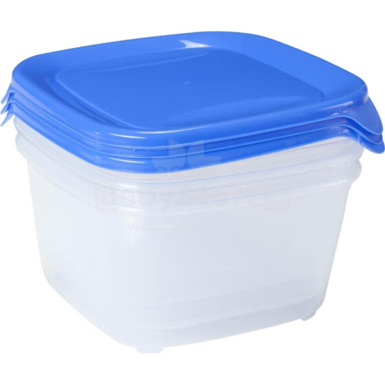 Food containers set of 3, square 3x1,2L Fresh&amp;amp;Go blue