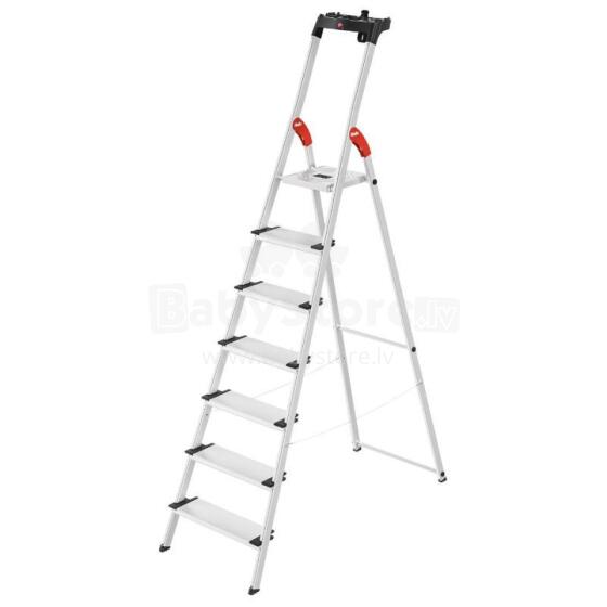 Household ladder L80 ComfortLine / aluminium / 7 steps