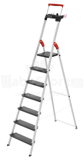 Household ladder L100 TopLine / aluminium / 7 steps