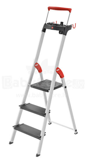 Household ladder L100 TopLine / aluminium / 3 steps