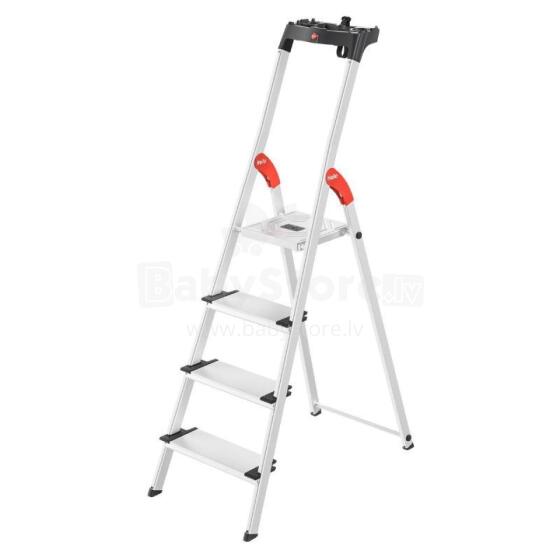 Household ladder L80 ComfortLine / aluminium / 4 steps