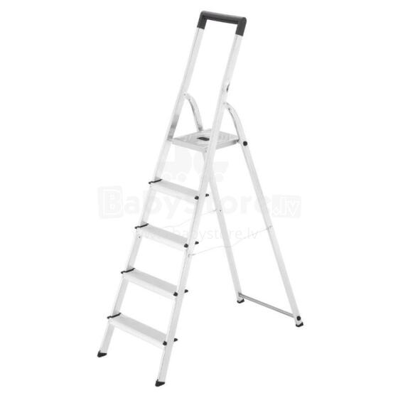 Household ladder Selekta L40 BasicLine / aluminium / 5 steps