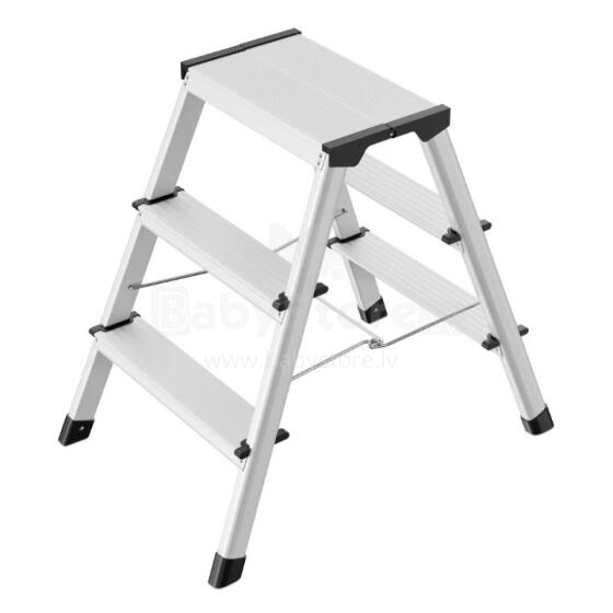 Folding step bench D60 StandardLine / aluminium / 2x3 steps