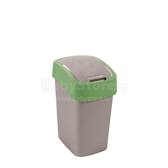 Waste bucket Flip Bin 25L silver/green