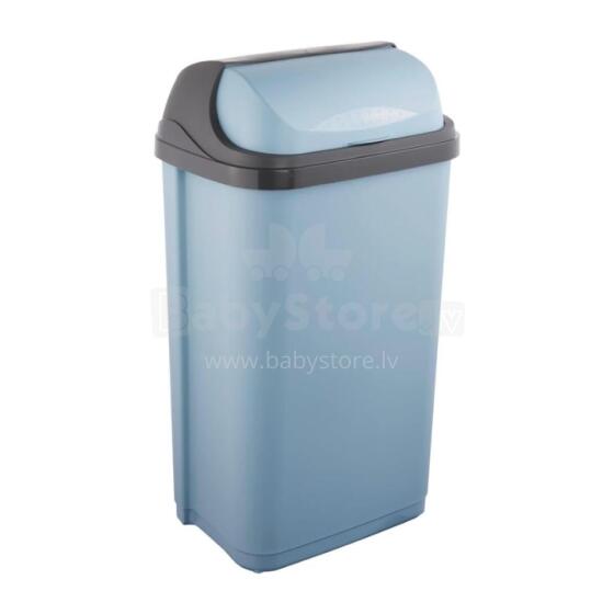 Waste bin with rotating lid 50L Rasmus 39x29.5x67.5cm blue