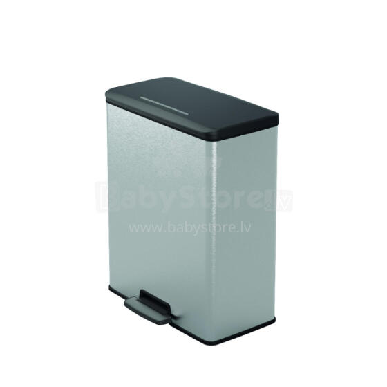 Pedal bucket Deco Bin 65L silver