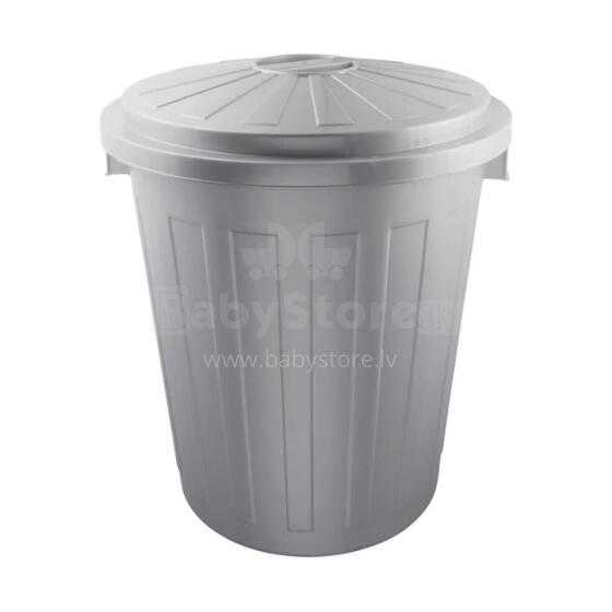 Waste container Mats 50L Maxi &Oslash;50x55cm silver