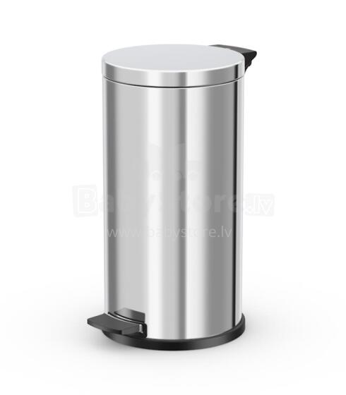 Solid L waste bin with galvanised inner tank / 18L / Stainless steel