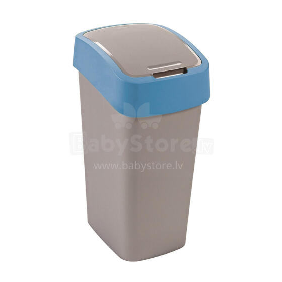 Waste bucket Flip Bin 45L silver/blue