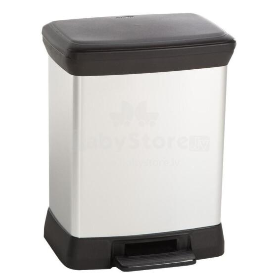 Pedal bucket Deco Bin 30L silver 