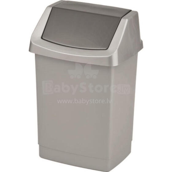 Click-it 50L waste bucket 38,5x33,5x63,5cm silver