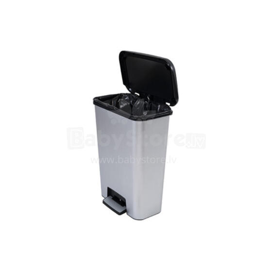 Pedal bucket metallic Compatta 50L silver