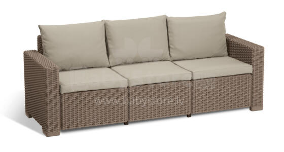 Dārza dīvāns trīsvietīgs California 3 Seater Sofa bēšs