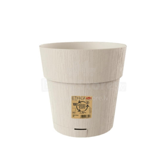 Flower pot with tray Ethica &Oslash;25x25cm white