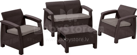 Garden furniture set Corfu Set brown