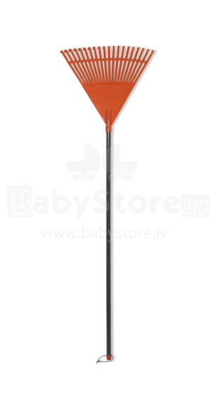 Leaf Rake with handle orange 45cm (20 tines)