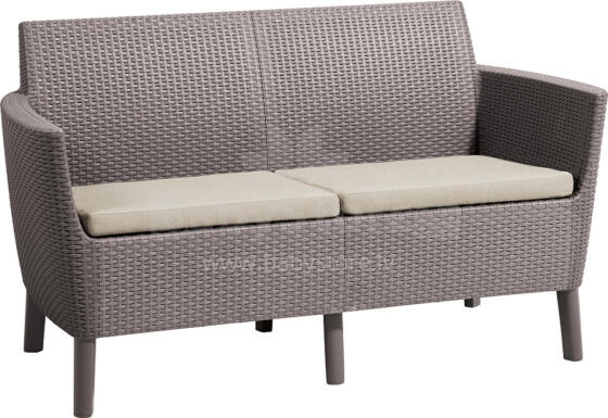 Sodo sofa dviems Salemo 2 vietų sofa smėlio spalvos