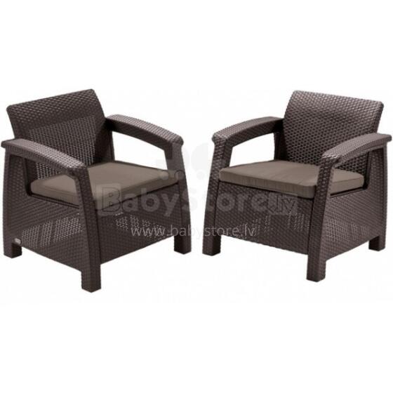 Garden chairs Corfu Duo Set brown