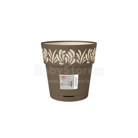 Flower pot with tray Gaia &Oslash;20x19cm brown