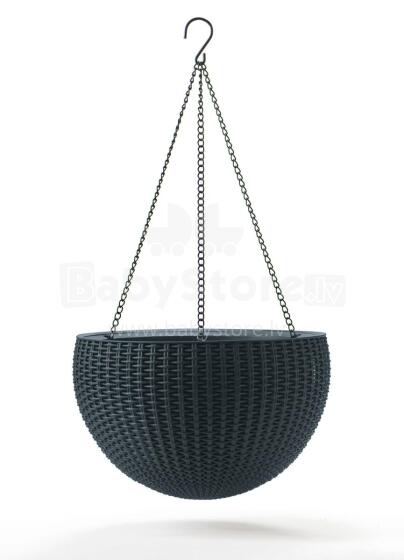 Flowerpot Hanging Sphere Planter grey