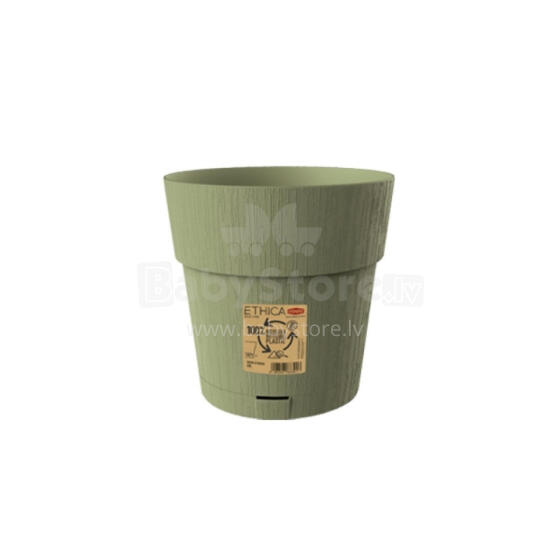 Flower pot with tray Ethica &Oslash;20x19cm green