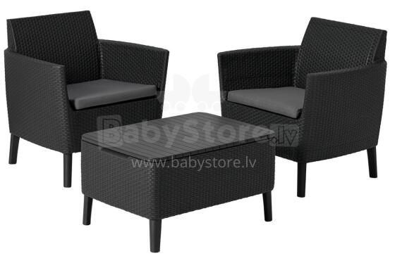 Garden furniture set Salemo Balcony Set grey