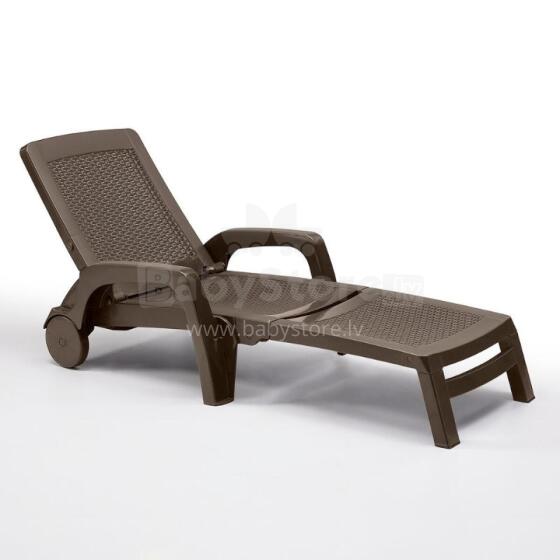 Sun lounger Miami brown