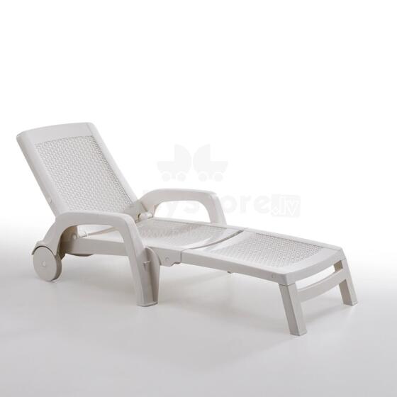 Sun lounger Miami white