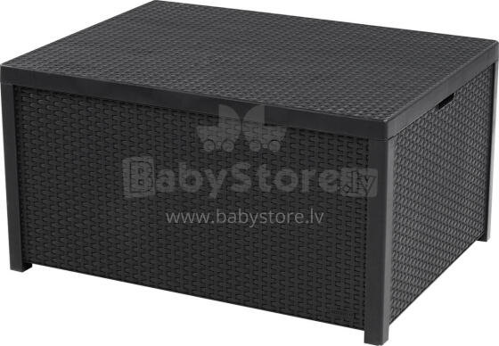 Garden table/storage box Arica grey