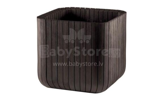 Flowerpot Cube Planter S brown