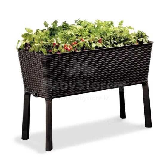 Горшок для цветов Easy Grow Rattan Waves коричневый