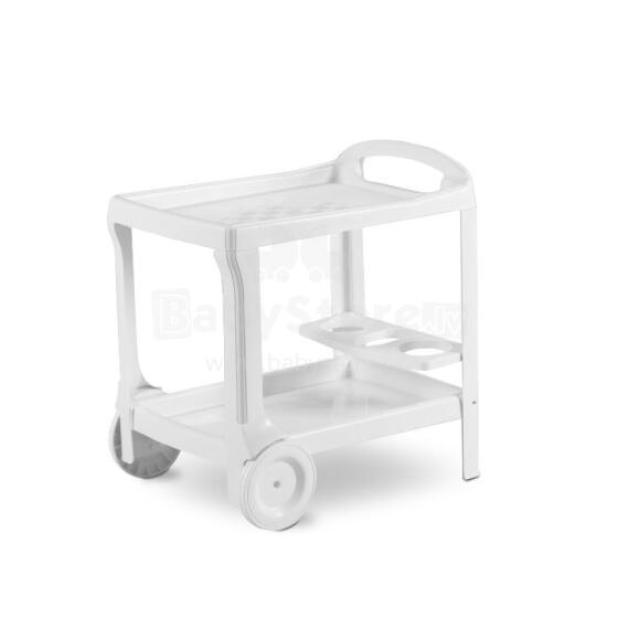 Borneo food trolley 52x68x70cm white