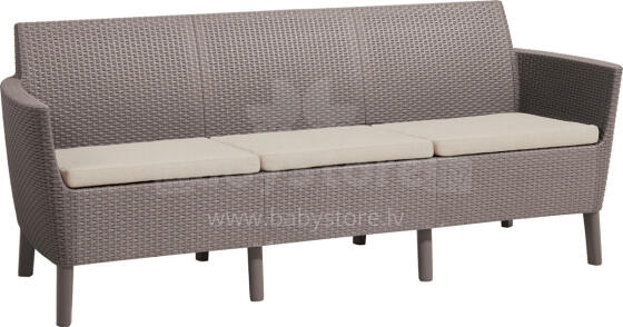 Kolmekohaline aiadiivan Salemo 3 Seater Sofa, beež