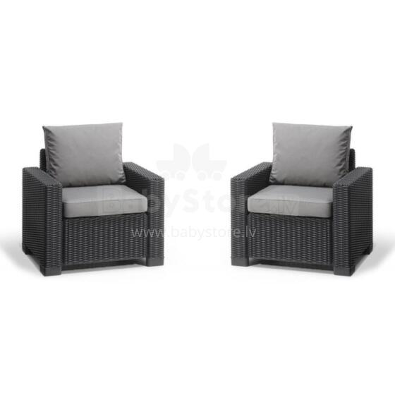 Garden chairs 2pcs. California grey