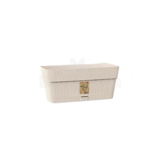 Flower box with tray Ethica 30x13x12cm white