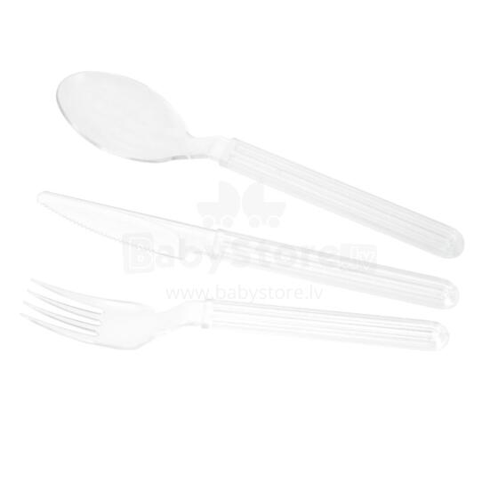 Cutlery set (fork, knife, spoon) Trippy white